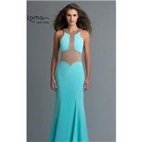 Aqua Slim Long Gown by Saboroma - Color Your Classy Wardrobe
