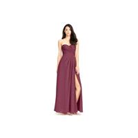 Mulberry Azazie Arabella Allure - Sweetheart Chiffon Floor Length Back Zip Dress - Charming Bridesma