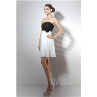 Beach A-Line Strapless Short-Mini Ivory Chiffon Graduation Dress COZK14011 - Top Designer Wedding On