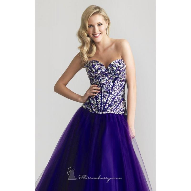 My Stuff, Beaded Strapless Gown by NightMoves by Allure 6647 - Bonny Evening Dresses Online