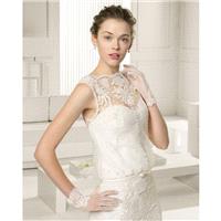 Chiffon Bateau Column Sweep Train Wedding Dress With Appliques - dressosity.com