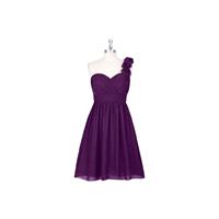 Grape Azazie Alyssa - Strap Detail Sweetheart Chiffon Knee Length Dress - Cheap Gorgeous Bridesmaids