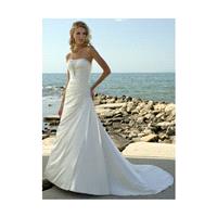 2017 A Line Strapless Court Train Elastic Woven Satin Wedding Dress In Canada Wedding Dress Prices -