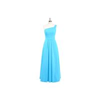 Pool Azazie Hermoine - Floor Length Chiffon One Shoulder Strap Detail Dress - Cheap Gorgeous Bridesm