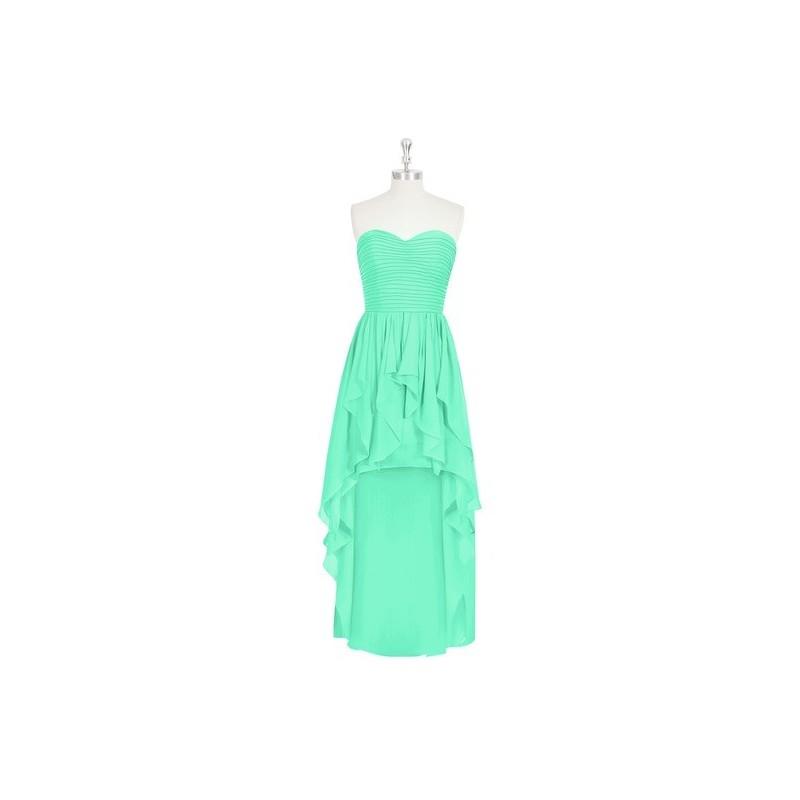 My Stuff, Turquoise Azazie Abbie - Sweetheart Asymmetrical Back Zip Chiffon Dress - Cheap Gorgeous B