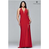 Faviana Curve 9402 Deep V Plus Size Dress - Brand Prom Dresses|Beaded Evening Dresses|Charming Party