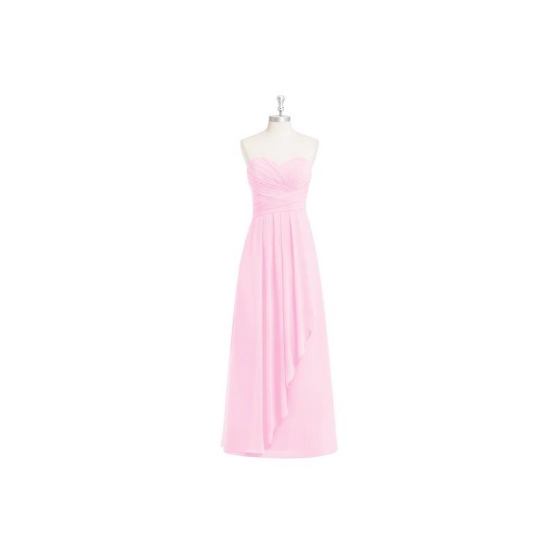 My Stuff, Candy_pink Azazie Faye - Chiffon Back Zip Sweetheart Floor Length Dress - Charming Bridesm