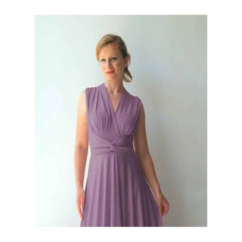 My Stuff, Infinity Dress - floor length with long straps in radiant orchid color - Hand-made Beautif
