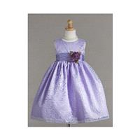 Lilac Lace Pattern Dress w/Polysilk Sash & Flower Style: D3590 - Charming Wedding Party Dresses|Uniq