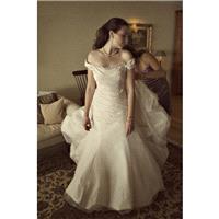 Chapel Train Short Sleeves Elegant Ivory Mermaid with Sash Zipper Up Taffeta Garden Off-the-shoulder