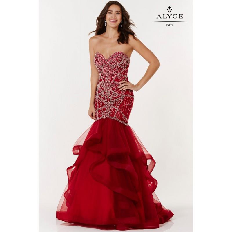 My Stuff, Red Alyce Prom 6746-17 Alyce Paris Prom - Rich Your Wedding Day