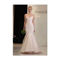 Angel Sanchez - Fall 2012 - Sleeveless Pink Silk Mermaid Wedding Dress with a Scoop Neckline - Stunn