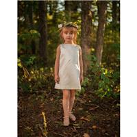 Cross Diagonals Flower Girls Dress in Ivory - Made to Order - Hand-made Beautiful Dresses|Unique Des