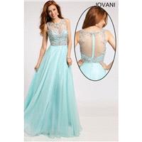 Jovani JVN80862 In Stock Ready to Ship - A Line Prom Jewel Long JVN by Jovani Dress - 2017 New Weddi