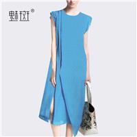 Frilled Plus Size Short Sleeves Chiffon Summer Dress - Bonny YZOZO Boutique Store
