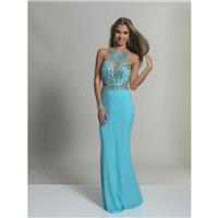 Dave and Johnny 2493 Jersey Gown with Rhinestone Waistband - Brand Prom Dresses|Beaded Evening Dress