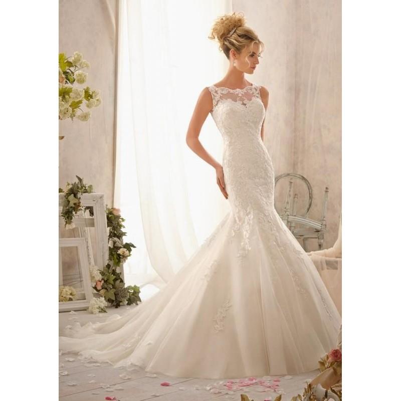 My Stuff, Mori Lee 2610 Lace Fit & Flare Wedding Dress - Crazy Sale Bridal Dresses|Special Wedding D