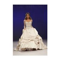 Eve of Milady - Fall 2012 - Long Sleeve Silk Satin Ball Gown Wedding Dress with a Beaded Bodice - St