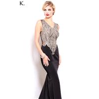 Black Beaded Embellished Premium Poly Gown by Shail K - Color Your Classy Wardrobe