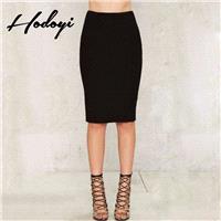 Must-have Vogue High Waisted Zipper Up One Color Summer Skirt Tight - Bonny YZOZO Boutique Store