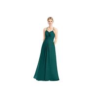 Peacock Azazie Cecilia - Sweetheart Back Zip Floor Length Chiffon Dress - Charming Bridesmaids Store