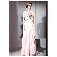 In Stock Elegant Tencel & Malay Satin & Matte Silk A-line Strapless Neckline Floor-length Evening Dr