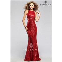 Red Faviana 7705 Faviana - Rich Your Wedding Day