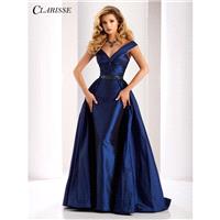 Clarisse 4862 Evening Dress - Long A Line, Trumpet Skirt Prom Off the Shoulder, V Neck Clarisse Dres