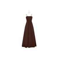 Chocolate Azazie Imogene - Chiffon Floor Length Back Zip Straight Dress - Cheap Gorgeous Bridesmaids