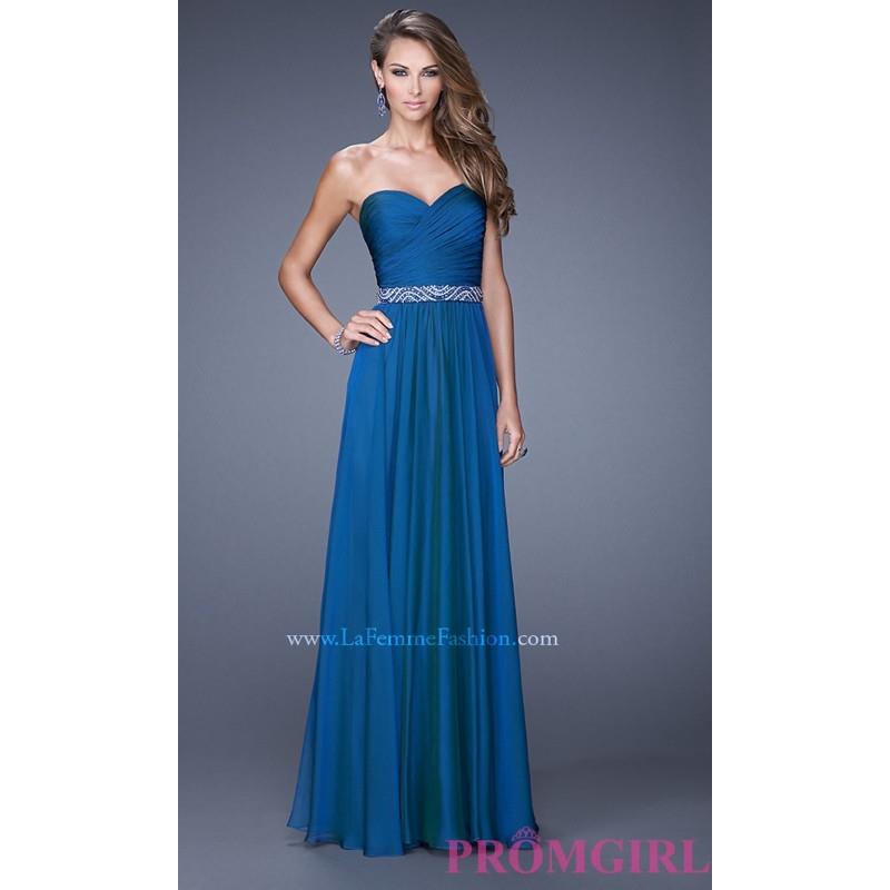 My Stuff, Chiffon Strapless Prom Dress by La Femme 20527 - Brand Prom Dresses|Beaded Evening Dresses