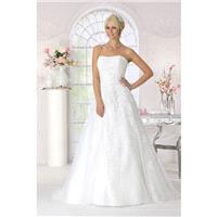 Style 9004 by Très Chic - Lace  Tulle Floor Strapless A-Line Wedding Dresses - Bridesmaid Dress Onli