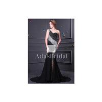 Brilliant Chiffon & Stretch Satin One Shoulder Neckline Mermaid Formal Dresses - overpinks.com