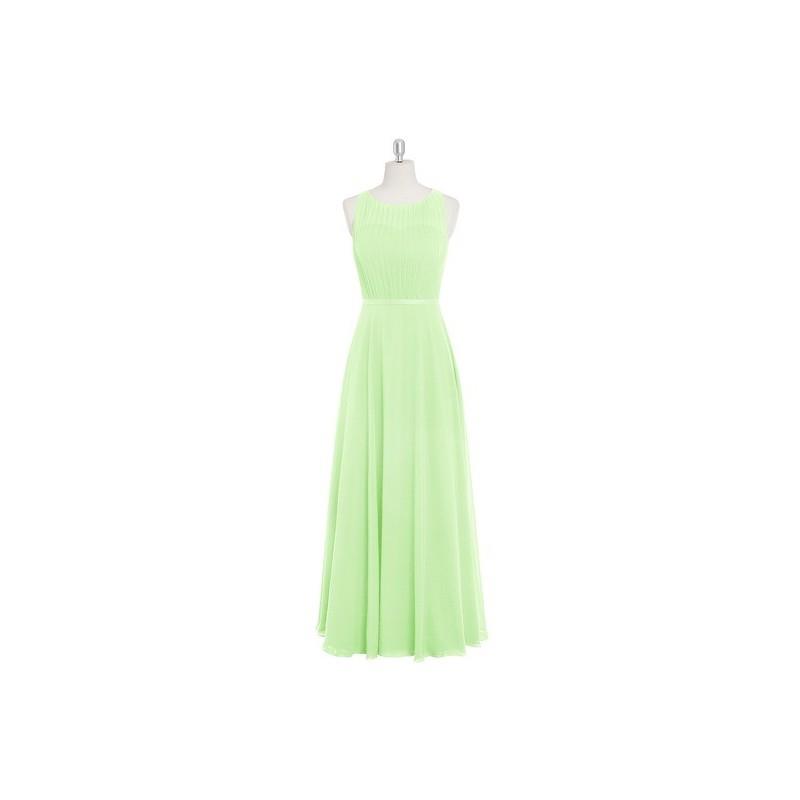 My Stuff, Sage Azazie Avery - Scoop Illusion Floor Length Chiffon And Satin Dress - Cheap Gorgeous B