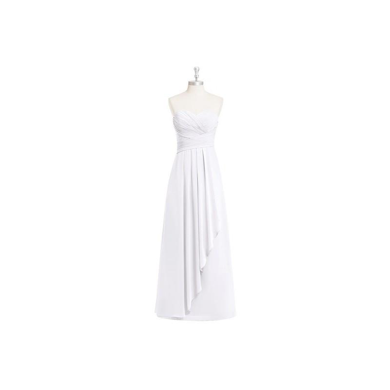 My Stuff, White Azazie Faye - Sweetheart Floor Length Back Zip Chiffon Dress - Cheap Gorgeous Brides