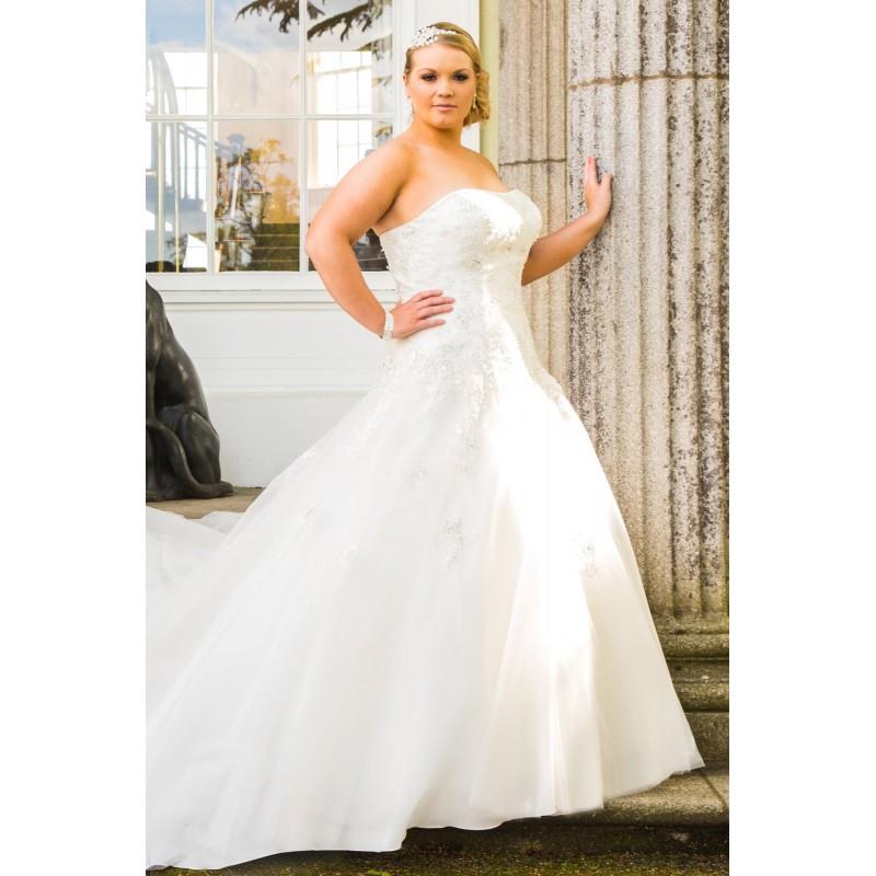 My Stuff, Plus-Size Dresses Style BB16316 by BB+ by Special Day - Ivory  White Lace  Tulle Floor Str