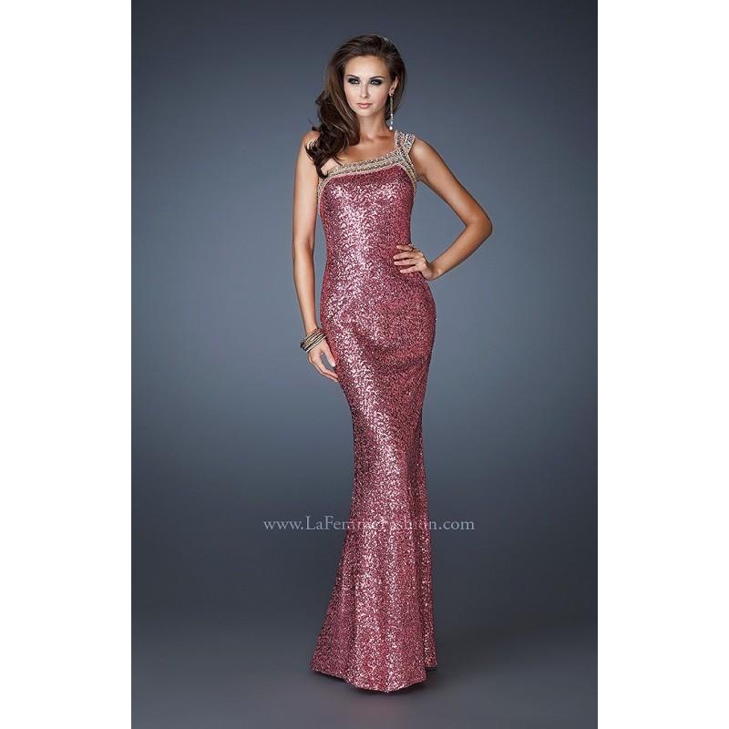 My Stuff, Strawberry La Femme 18638 - Open Back Sequin Dress - Customize Your Prom Dress