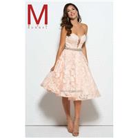 Blush Mac Duggal 80596M - Tea Length Lace Dress - Customize Your Prom Dress