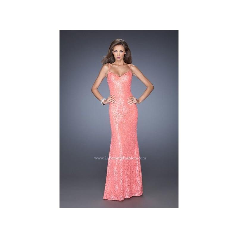 My Stuff, La Femme 20431 Sequin Lace V Back Formal Dress - Brand Prom Dresses|Beaded Evening Dresses