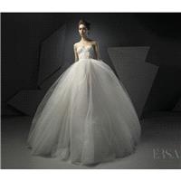 Ersa Atelier Spring/Summer 2018 Etta Champagne Tulle Chapel Train Sweet Beading Ball Gown Sweetheart