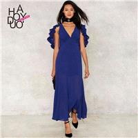 Vogue Sexy V-neck Chiffon Summer Dress Puncho Coat - Bonny YZOZO Boutique Store