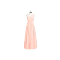Coral Azazie Anastasia - Side Zip One Shoulder Floor Length Chiffon And Lace - Charming Bridesmaids