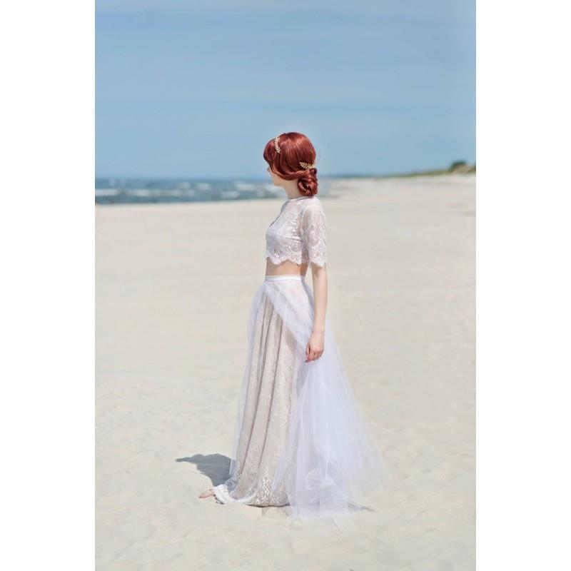 My Stuff, Alexandra - lace skirt / flyaway tulle skirt / lace and tulle skirt / bohemian bridal skir
