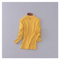 Vogue Slimming Jersey One Color Fall 9/10 Sleeves Knitted Sweater Sweater Basics - beenono.com