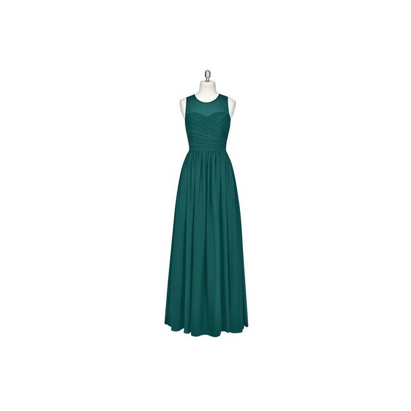 My Stuff, Peacock Azazie Nina - Scoop Chiffon Floor Length Illusion Dress - Cheap Gorgeous Bridesmai