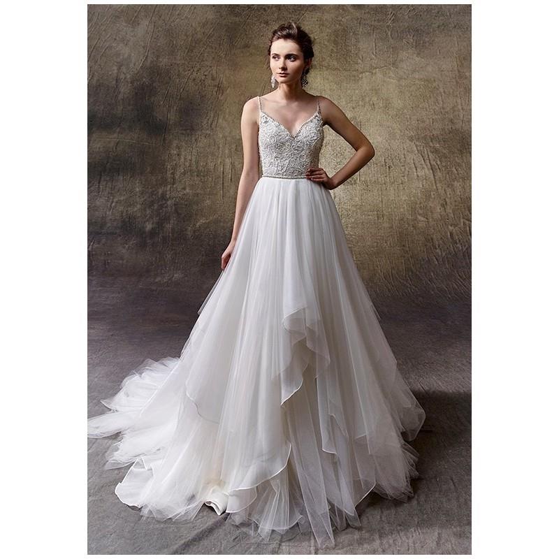 My Stuff, Enzoani Leann-SK - A-Line Sweetheart Natural Floor Chapel Tulle Beading - Formal Bridesmai