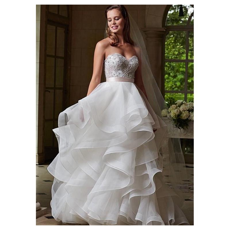 My Stuff, Elegant Organza Sweetheart Neckline Raised Waistline A-line Wedding Dress With Beaded Lace