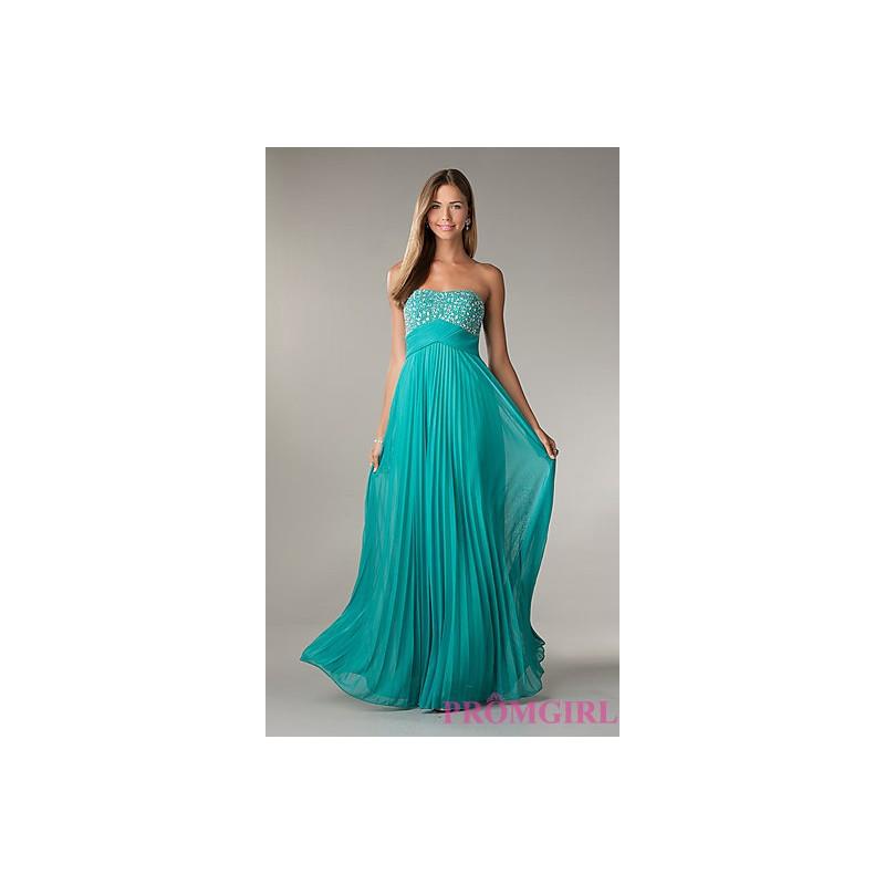 My Stuff, LA-23029 - Long Strapless Pleated Prom Dress by LA Glo - Bonny Evening Dresses Online