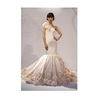 Dennis Basso - 2013 - Xu Blush One-Shoulder Trumpet Wedding Dress with Floral Details - Stunning Che