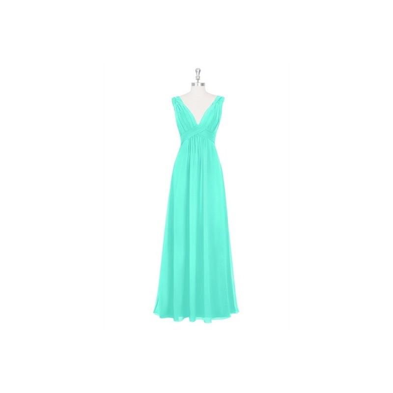 My Stuff, Spa Azazie Hillary - Chiffon Floor Length V Back V Neck Dress - Charming Bridesmaids Store