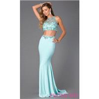 Floor Length Two-Piece Jeweled Prom Dress - Brand Prom Dresses|Beaded Evening Dresses|Unique Dresses